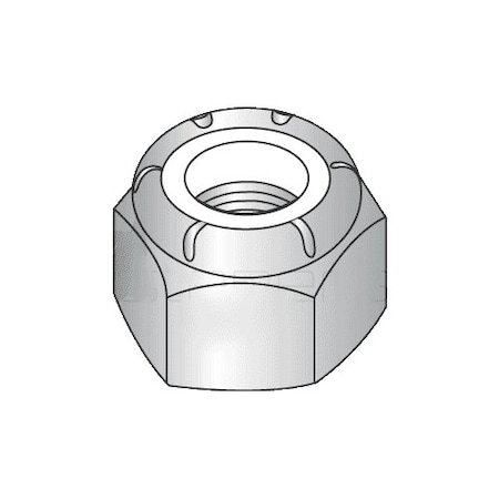 Nylon Insert Lock Nut, #12-24, 316 Stainless Steel, Not Graded, 100 PK